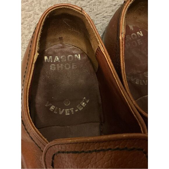 Vintage Mason shoe velvet horse bit Men\'s Brown Leather Slip-On Dress Shoes 12 B